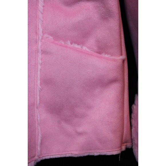 2008 Gymboree Candy Shoppe Coat sz 12 NWT Pink Faux Fur Winter Jacket Pocket - Picture 3 of 10